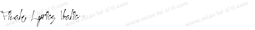 Finale Lyrics Italic字体转换